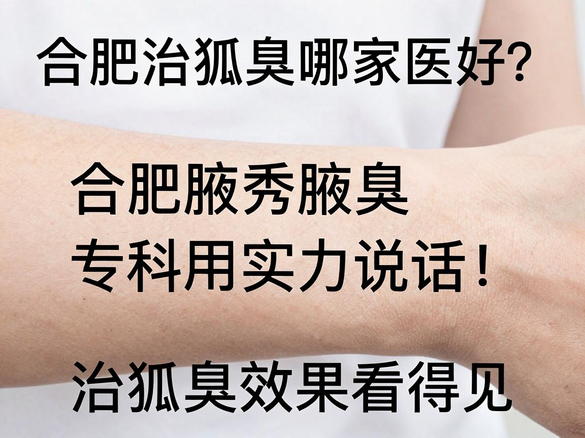 合肥治狐臭哪家医院好？合肥腋秀腋臭专科用实力说话，治狐臭效果看得见