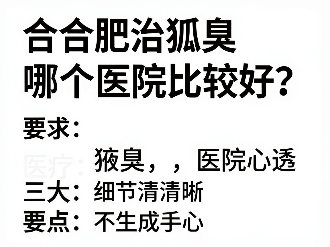 合肥治狐臭哪个医院比较好?治狐臭医院选择三大核心要点 合肥治狐臭哪个医院比较好?治狐臭医院选择三大核心要点