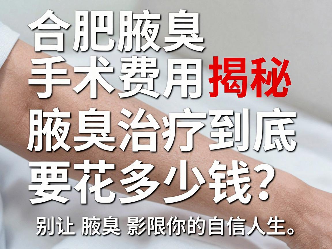 合肥腋臭手术费用揭秘，腋臭治疗到底要花多少钱？别让腋臭影响你的自信人生