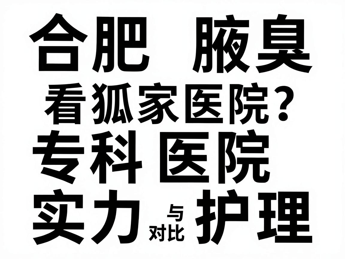 合肥看狐臭去哪家医院？合肥腋臭专科医院实力对比与护理指南