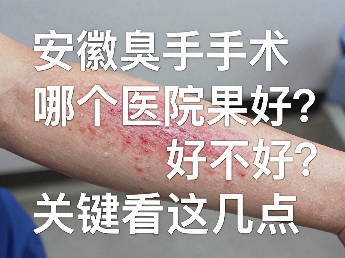 安徽腋臭手术哪个医院做得好？手术效果好不好关键看这几点