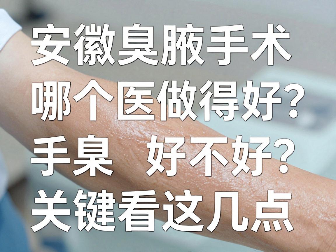 安徽腋臭手术哪个医院做得好？手术效果好不好关键看这几点