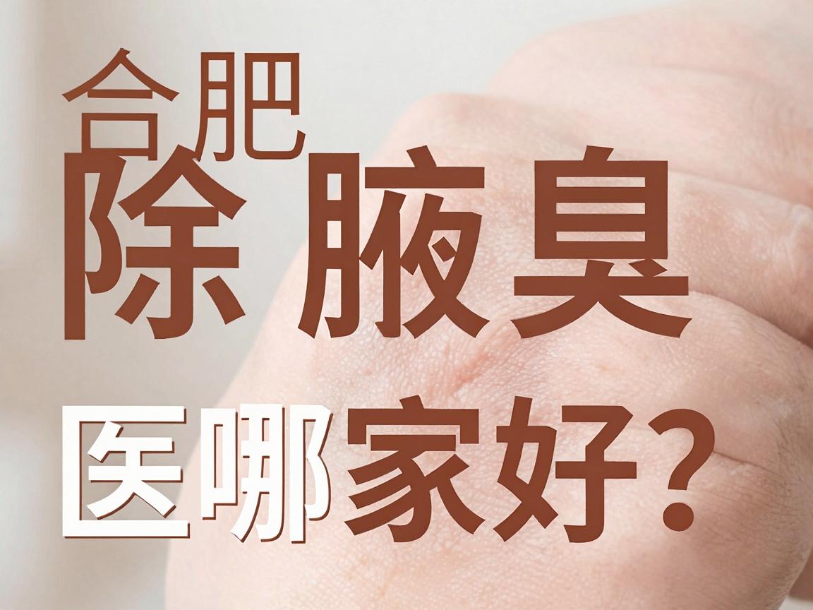 合肥除腋臭医院哪家好？除腋臭选对医院是关键