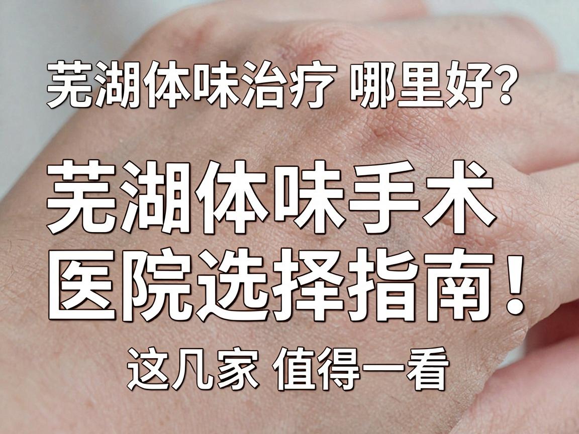 芜湖体味治疗哪里好？芜湖体味手术医院选择指南，这几家值得一看