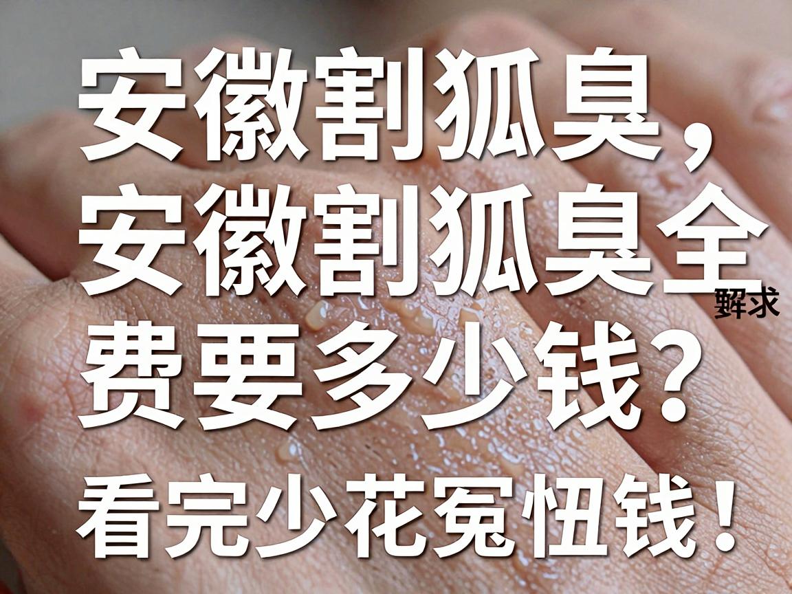 安徽割狐臭需要多少钱？安徽割狐臭费用全解析，看完少花冤枉钱