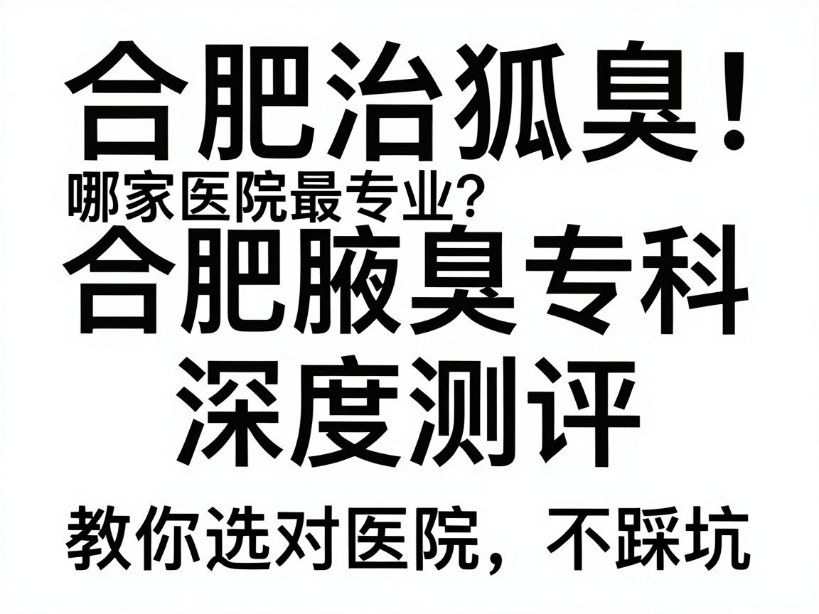 合肥治狐臭哪家医院最专业？合肥腋臭专科深度测评，教你选对医院不踩坑