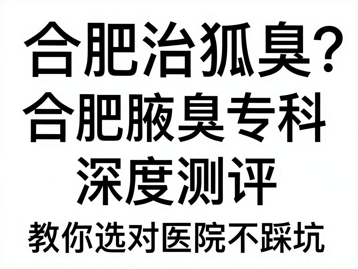 合肥治狐臭哪家医院最专业？合肥腋臭专科深度测评，教你选对医院不踩坑