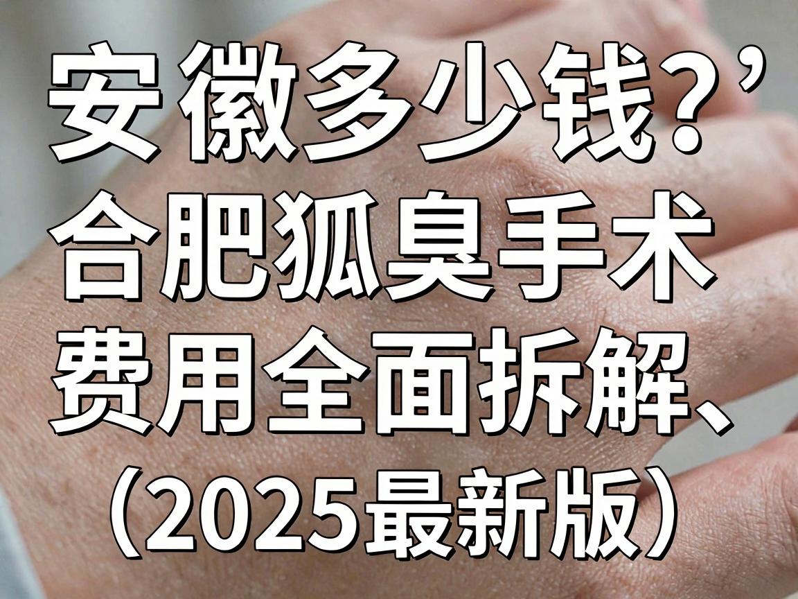 安徽狐臭手术多少钱？合肥狐臭手术费用全面拆解（2025最新版）