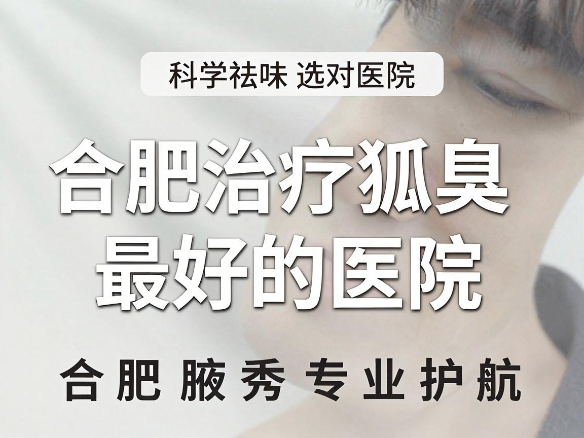 合肥治疗狐臭最好的医院，科学祛味选对医院，合肥腋秀专业护航