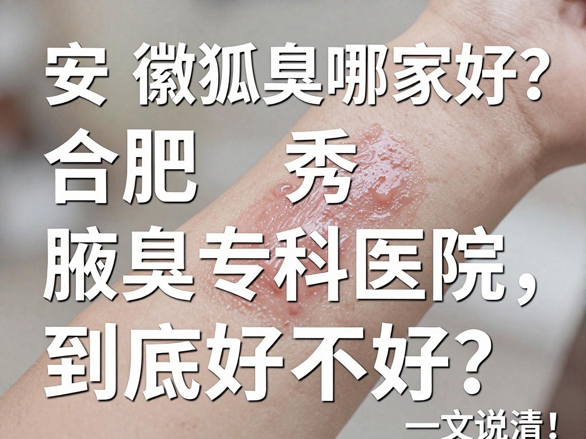 安徽狐臭医院哪家好？合肥腋秀腋臭专科医院到底好不好？一文说清！