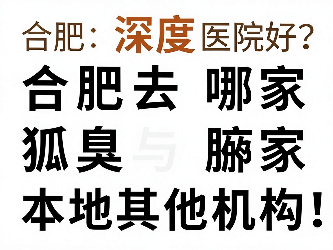 合肥去狐臭哪家医院好？深度对比合肥腋秀与本地其他机构，终结选择困难症