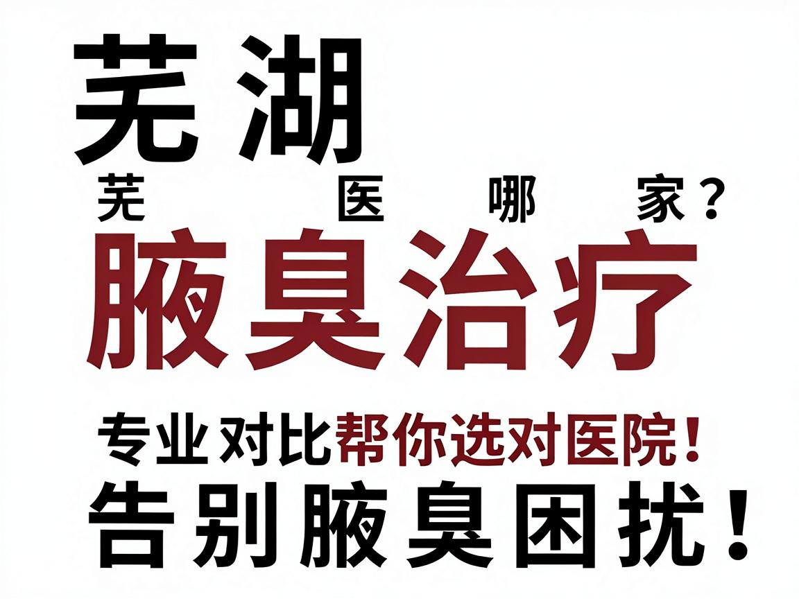 芜湖腋臭治疗医院哪家好？专业对比帮你选对医院，告别腋臭困扰