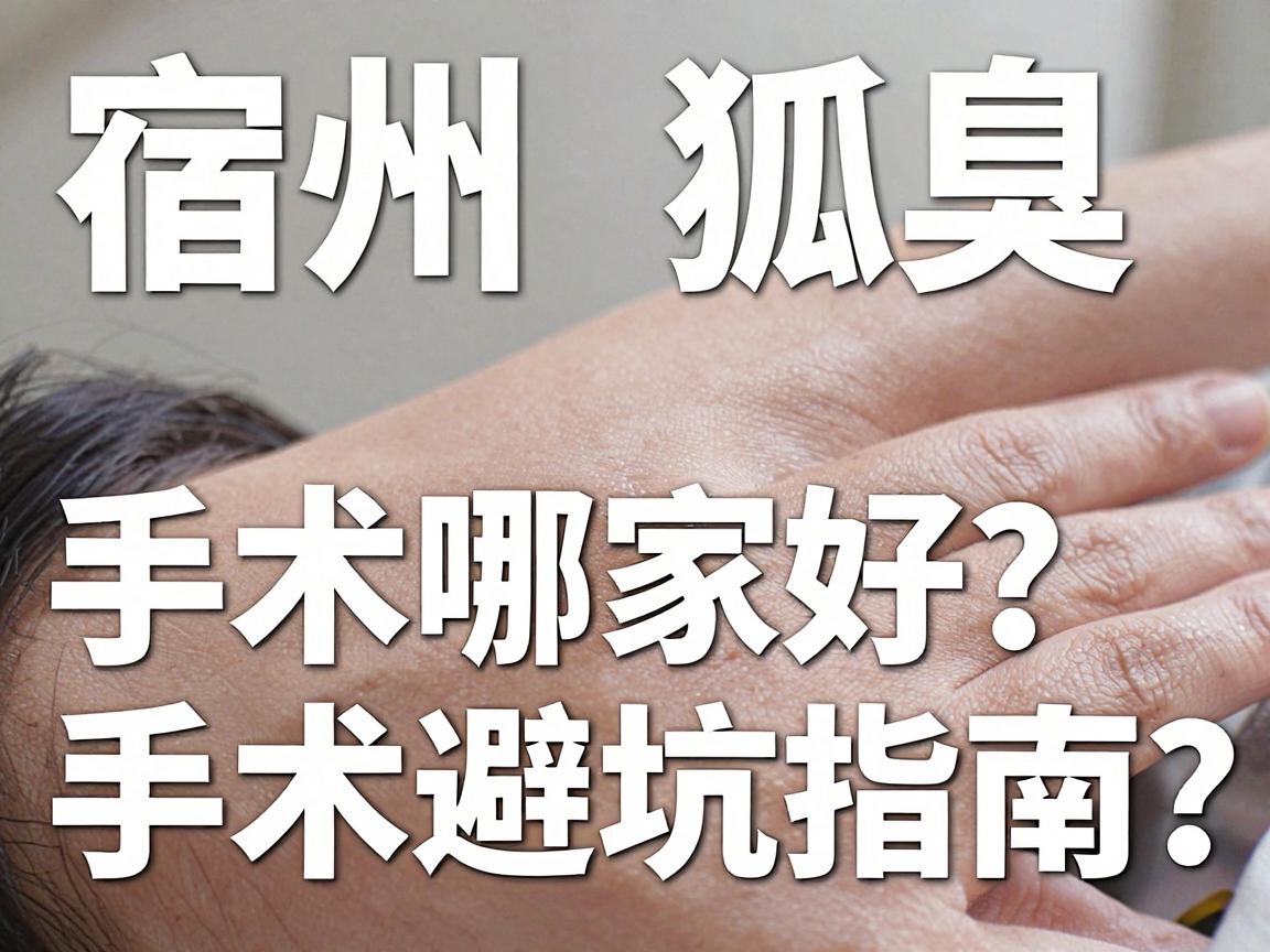 宿州狐臭手术哪家好？别急着选，先看这份宿州腋臭手术避坑指南