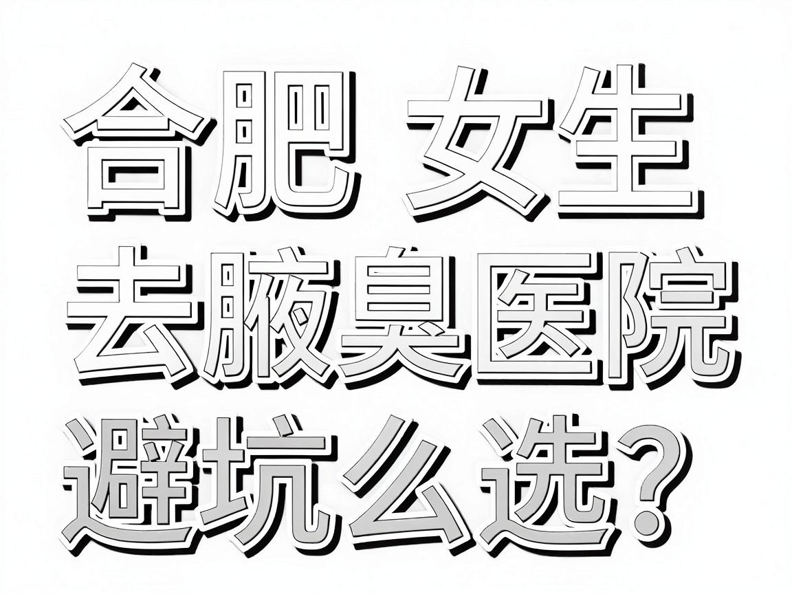 合肥女生去腋臭医院怎么选？合肥腋臭医院避坑指南