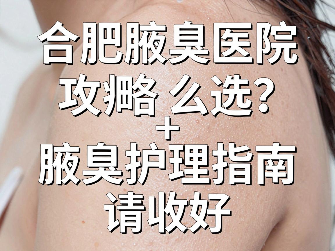 合肥腋臭治疗医院怎么选？这份合肥腋臭医院攻略+腋臭护理指南请收好