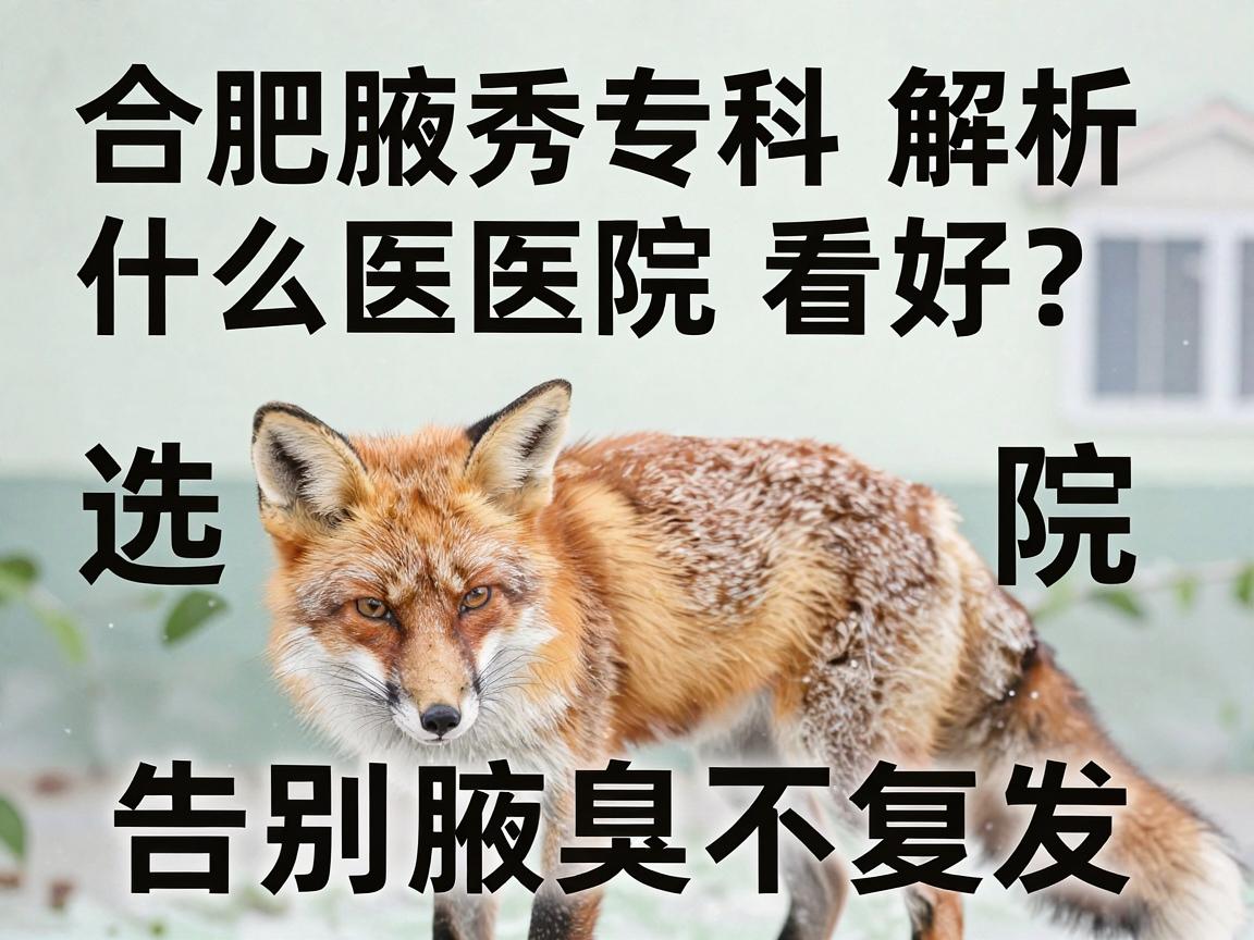 狐臭在合肥什么医院看好？合肥腋秀专科解析，选对医院，告别腋臭不复发