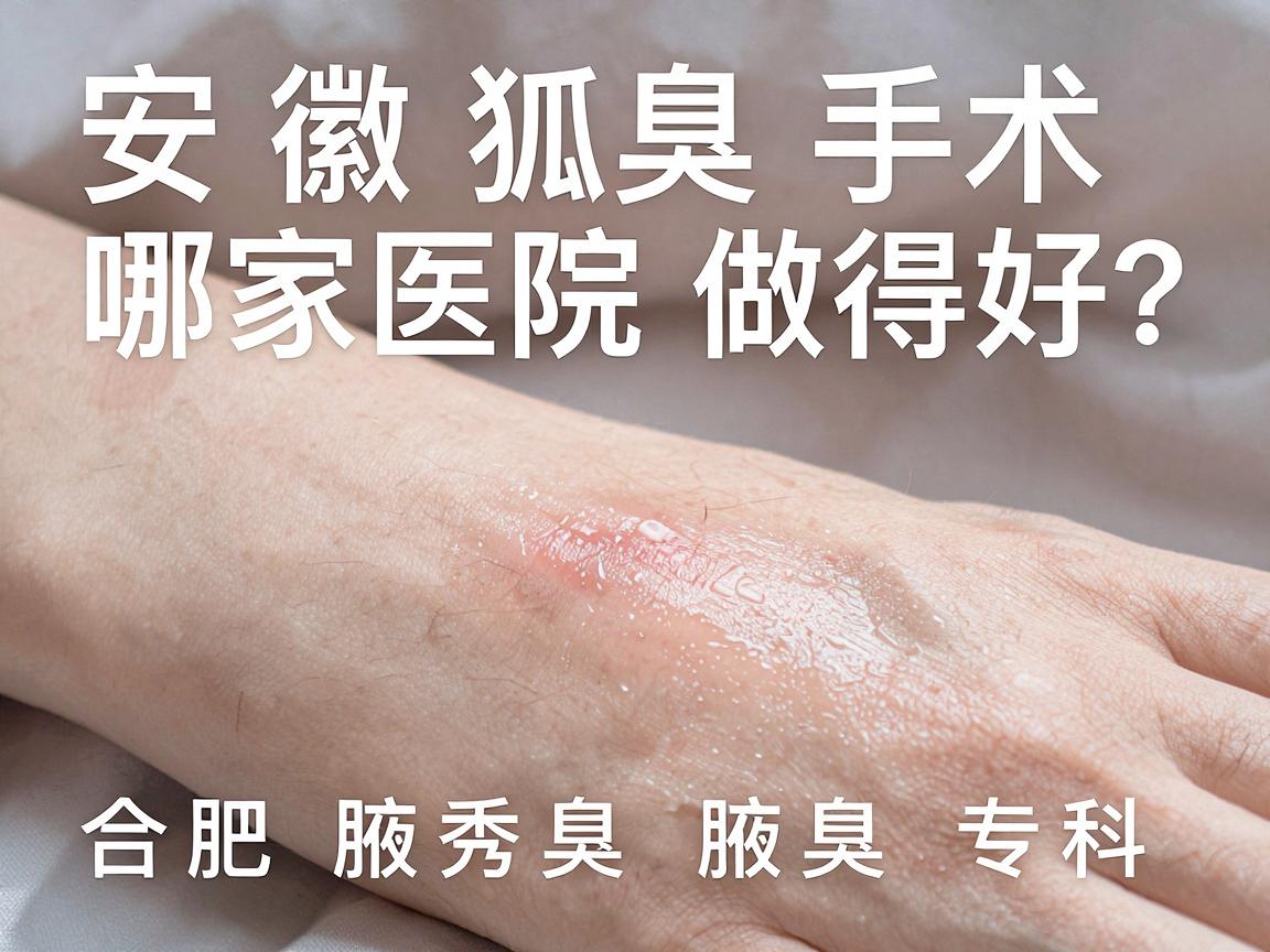 安徽狐臭手术哪家医院做得好？合肥腋秀腋臭专科，用技术说话，拿效果对比