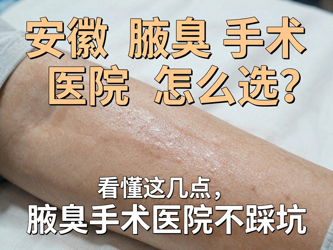 安徽腋臭手术医院怎么选？看懂这几点，腋臭手术医院不踩坑