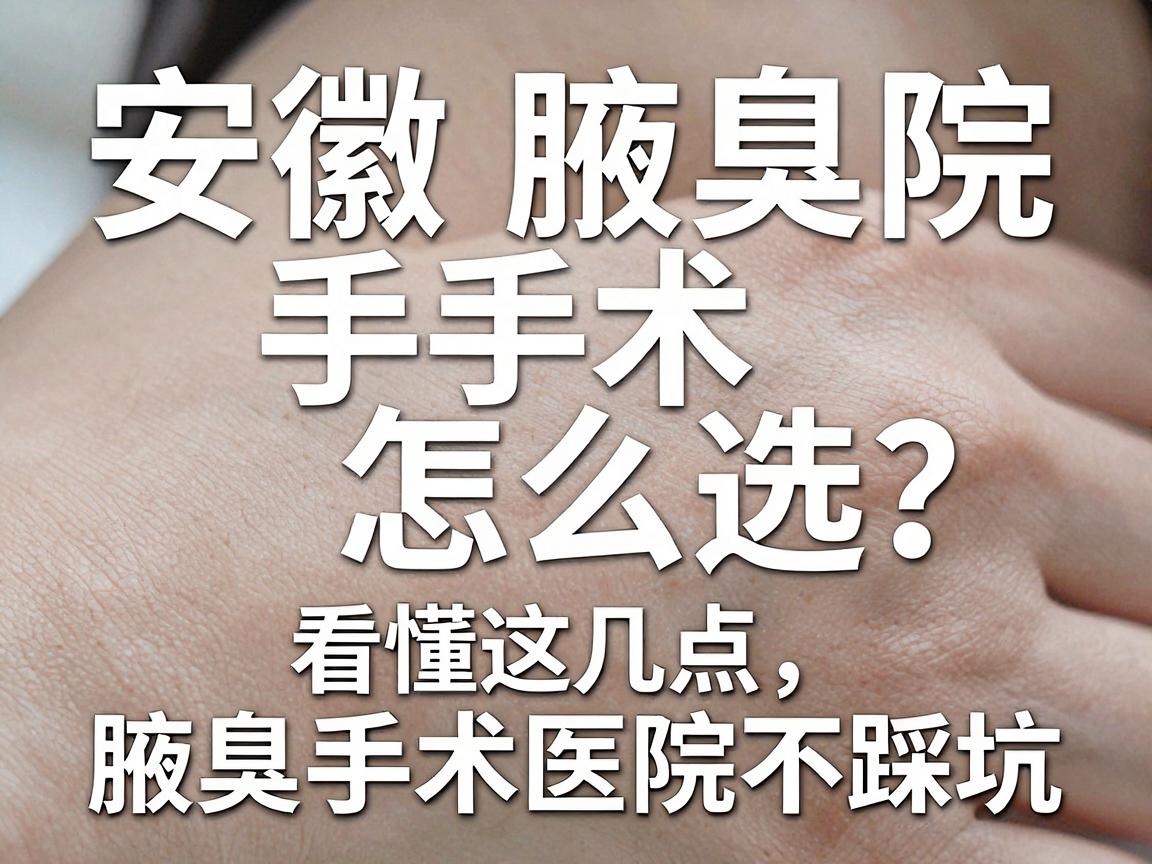 安徽腋臭手术医院怎么选？看懂这几点，腋臭手术医院不踩坑