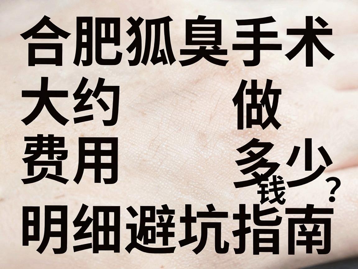 合肥狐臭做手术大约多少钱？全面拆解合肥狐臭手术费用明细与避坑指南