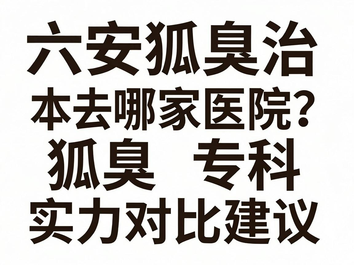 六安狐臭治疗去哪家医院？六安本地医院狐臭专科实力对比与建议