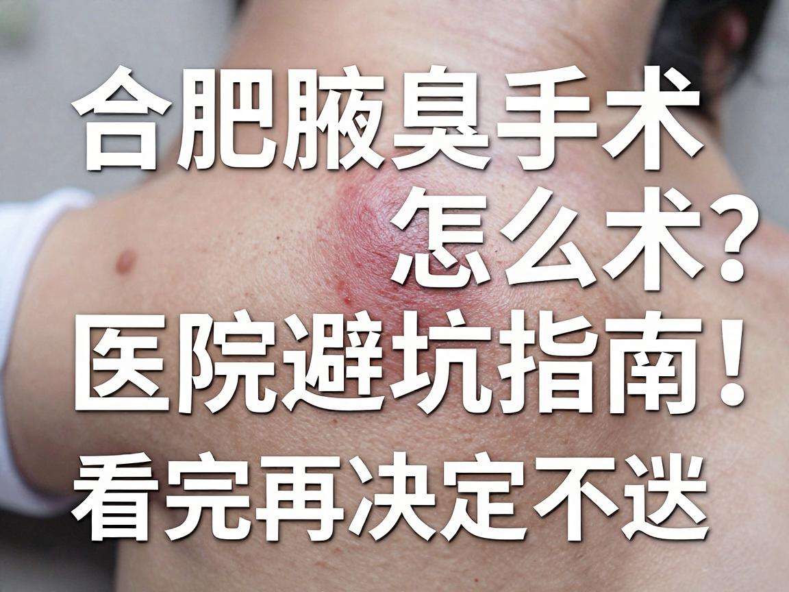 合肥腋臭手术怎么选？合肥腋臭手术医院避坑指南，看完再决定不迟