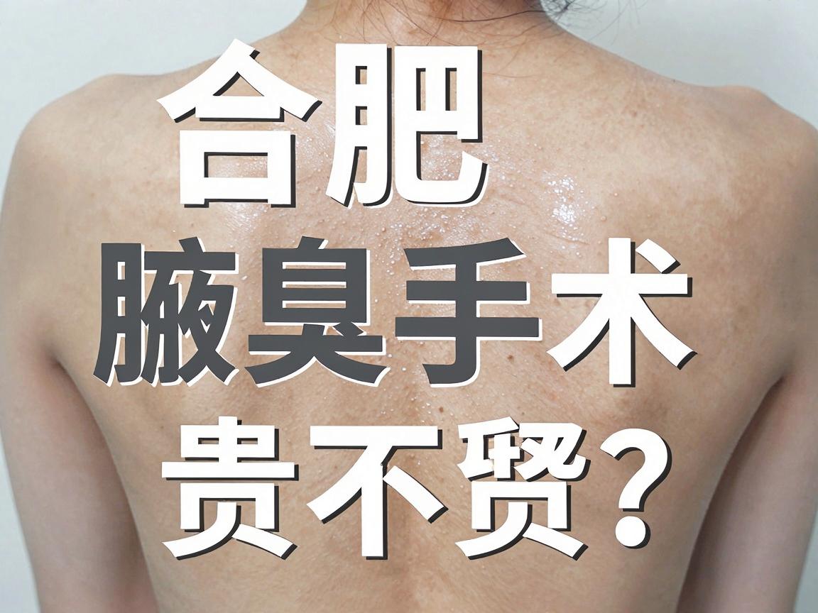 合肥腋臭手术价格贵不贵？价格差异背后，藏着腋臭手术的哪些关键点？