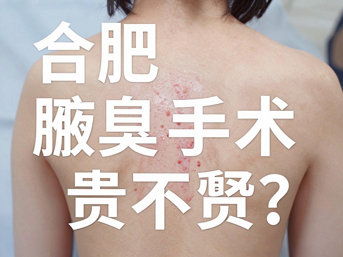合肥腋臭手术价格贵不贵？价格差异背后，藏着腋臭手术的哪些关键点？