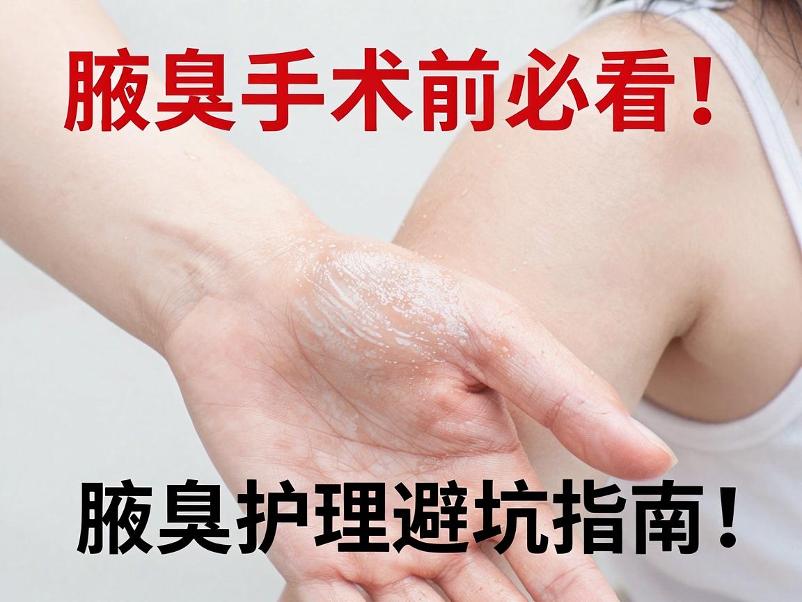 腋臭手术前必看！合肥腋秀李茹医生亲授腋臭护理避坑指南，告别腋臭反复纠缠