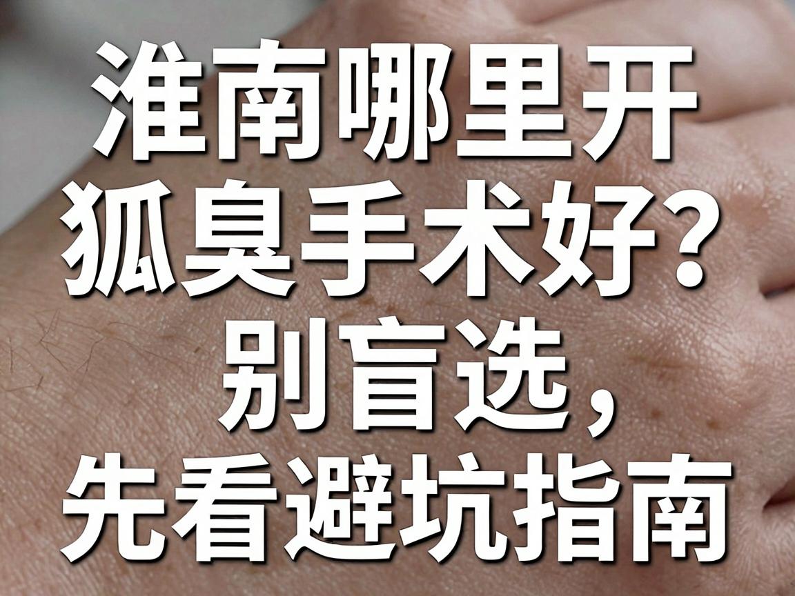 淮南哪里开狐臭手术好？别盲选，先看这份避坑指南
