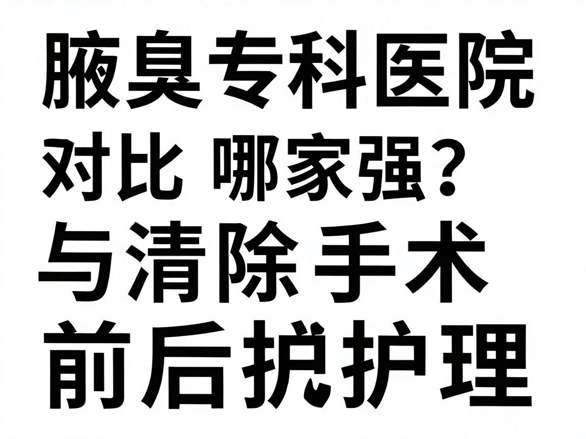 合肥腋臭清除手术哪家强？腋臭专科医院对比与清除手术前后护理全攻略