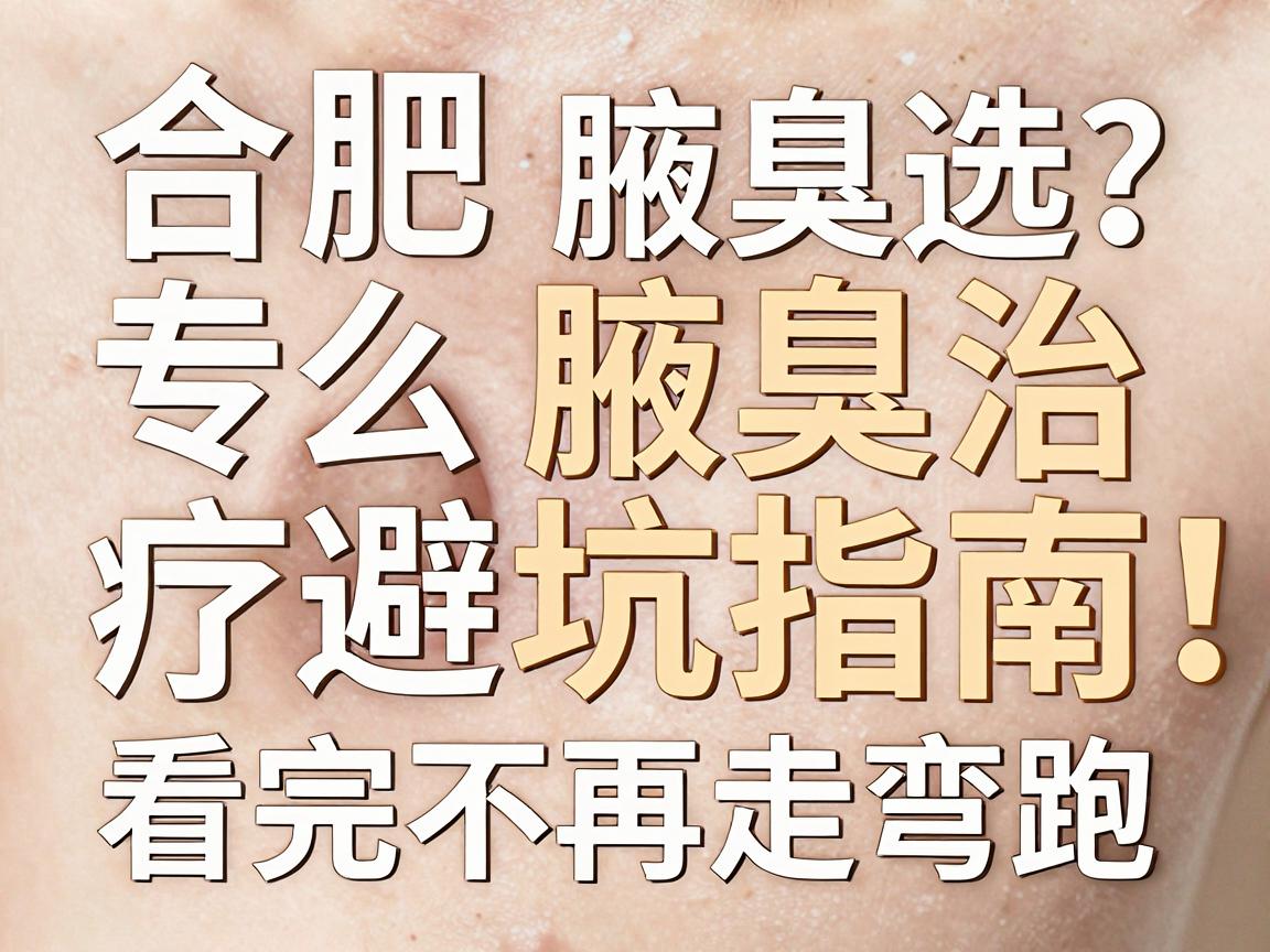 合肥腋臭专科怎么选？合肥腋臭治疗避坑指南，看完不再走弯路