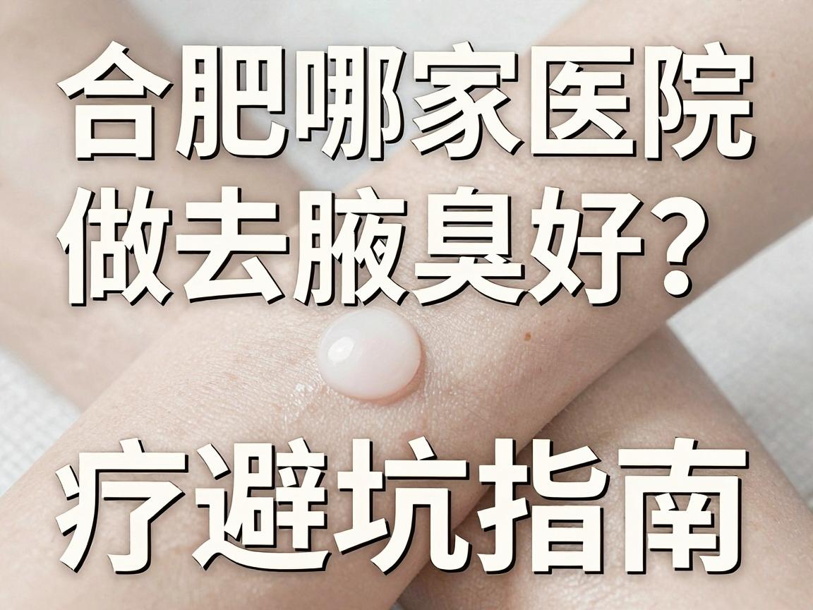 合肥哪家医院做去腋臭好？别急，先看这份合肥腋臭治疗避坑指南