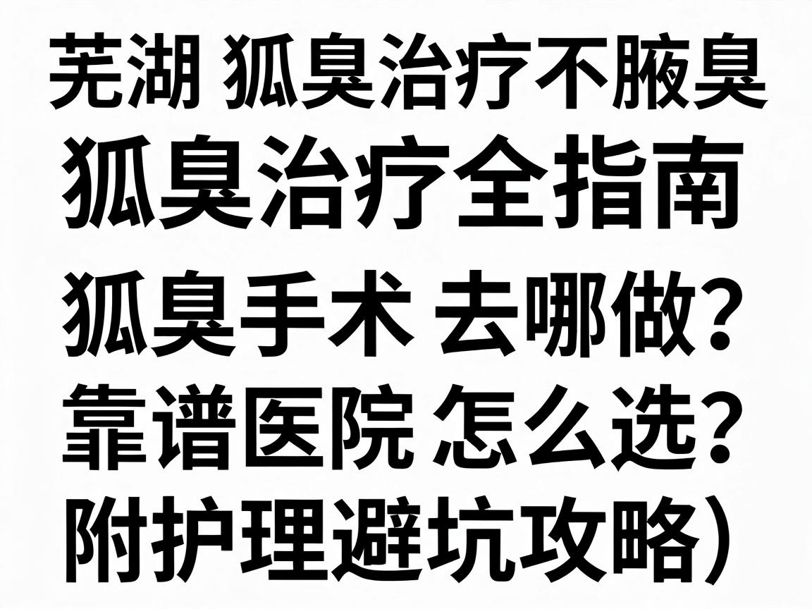 芜湖狐臭治疗全指南，狐臭手术去哪做？靠谱医院怎么选？附护理避坑攻略）