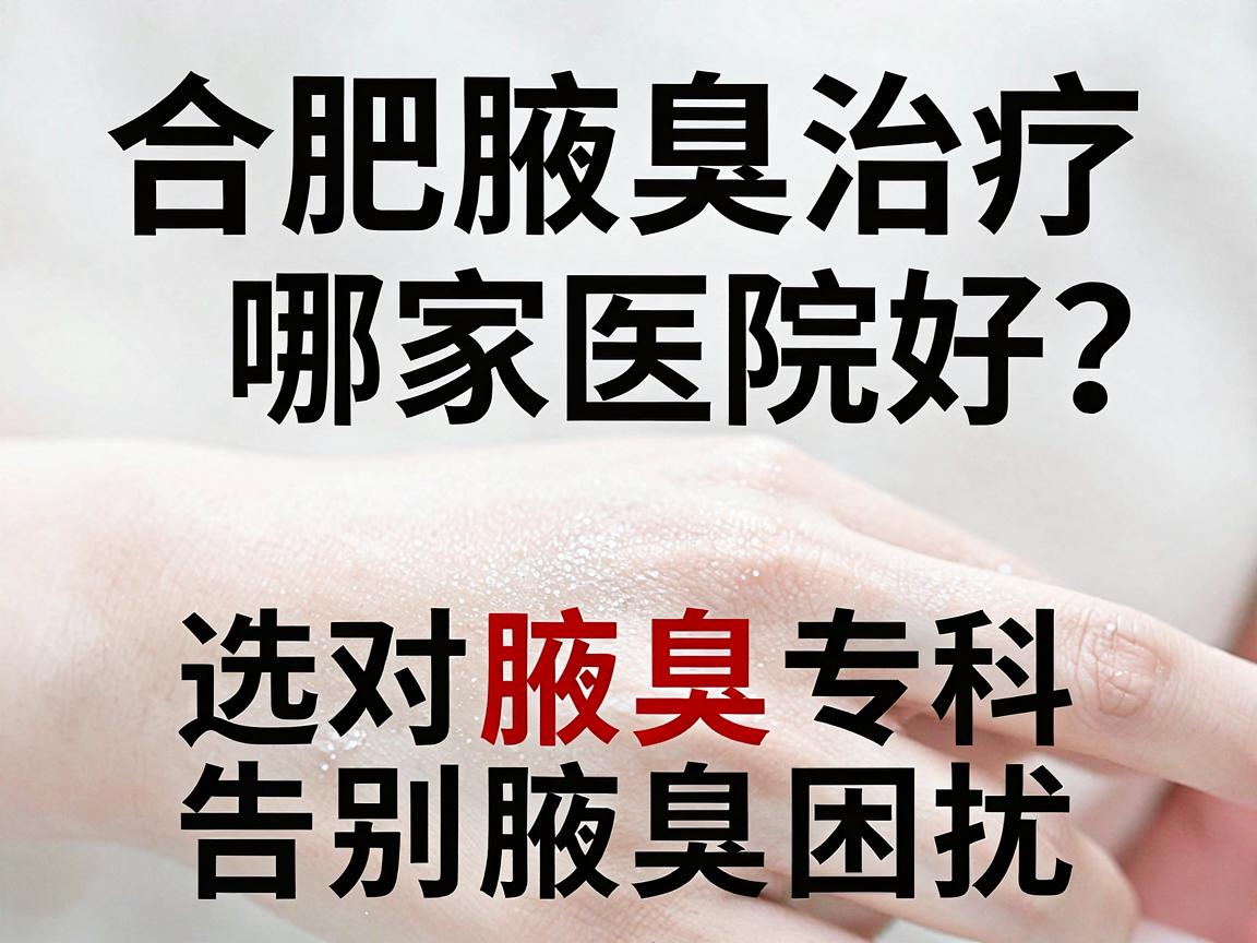 合肥腋臭治疗哪家医院好？选对腋臭专科，告别腋臭困扰