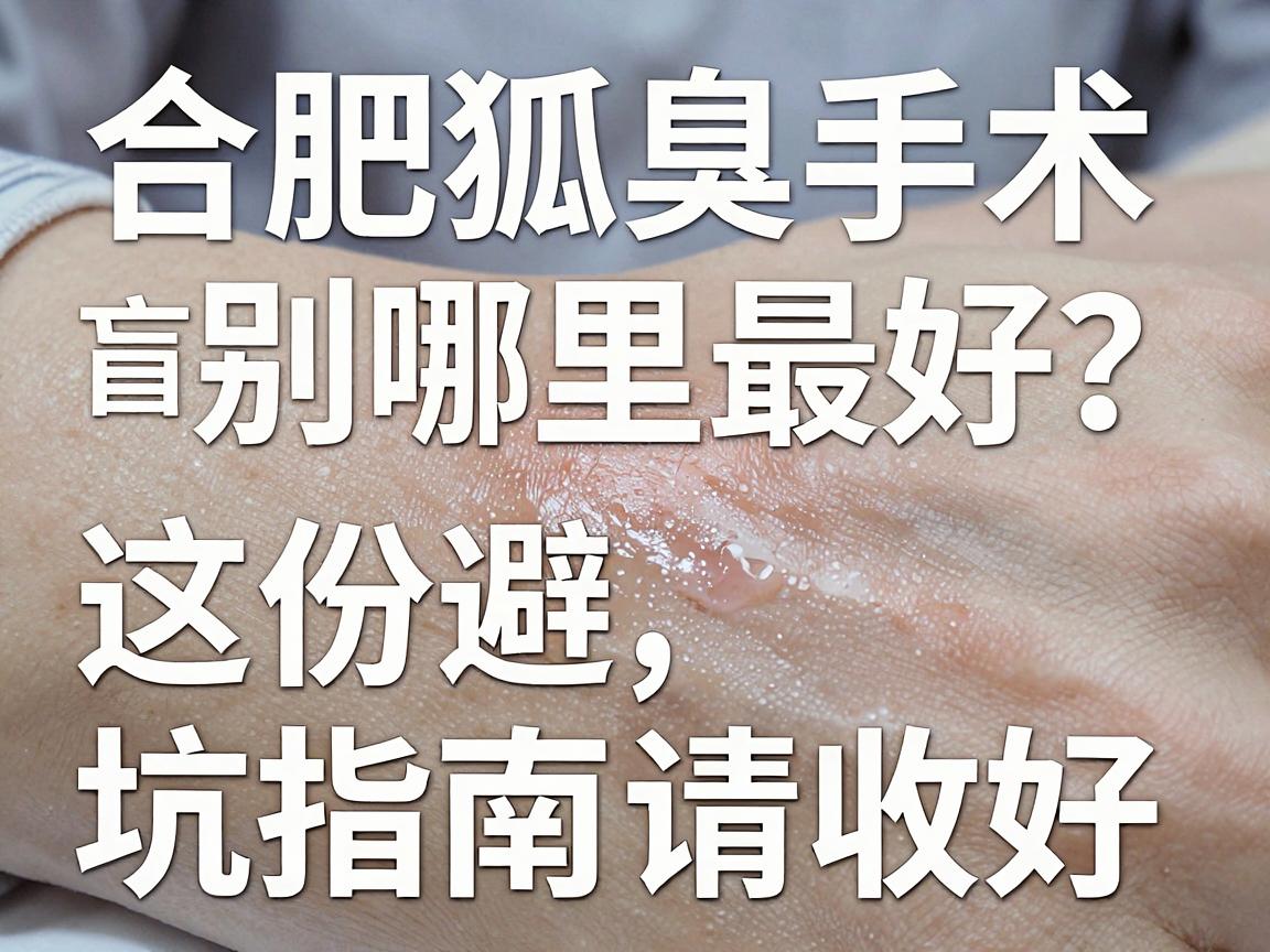 合肥狐臭手术哪里最好？别盲选，合肥腋秀这份避坑指南请收好