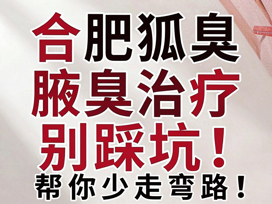 合肥腋臭治疗别踩坑！这份合肥狐臭医院选择指南，帮你少走弯路
