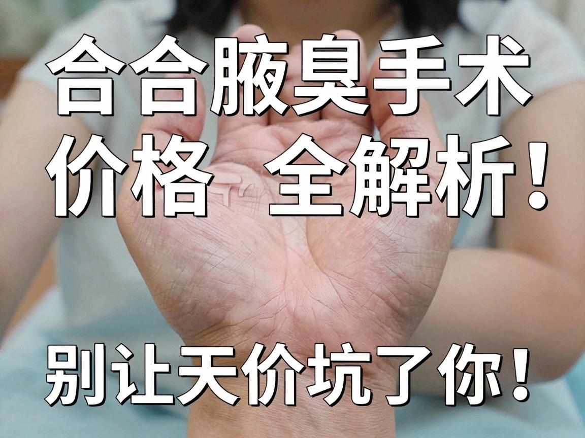 腋臭手术多少钱？合肥腋臭手术价格全解析，别让天价坑了你！