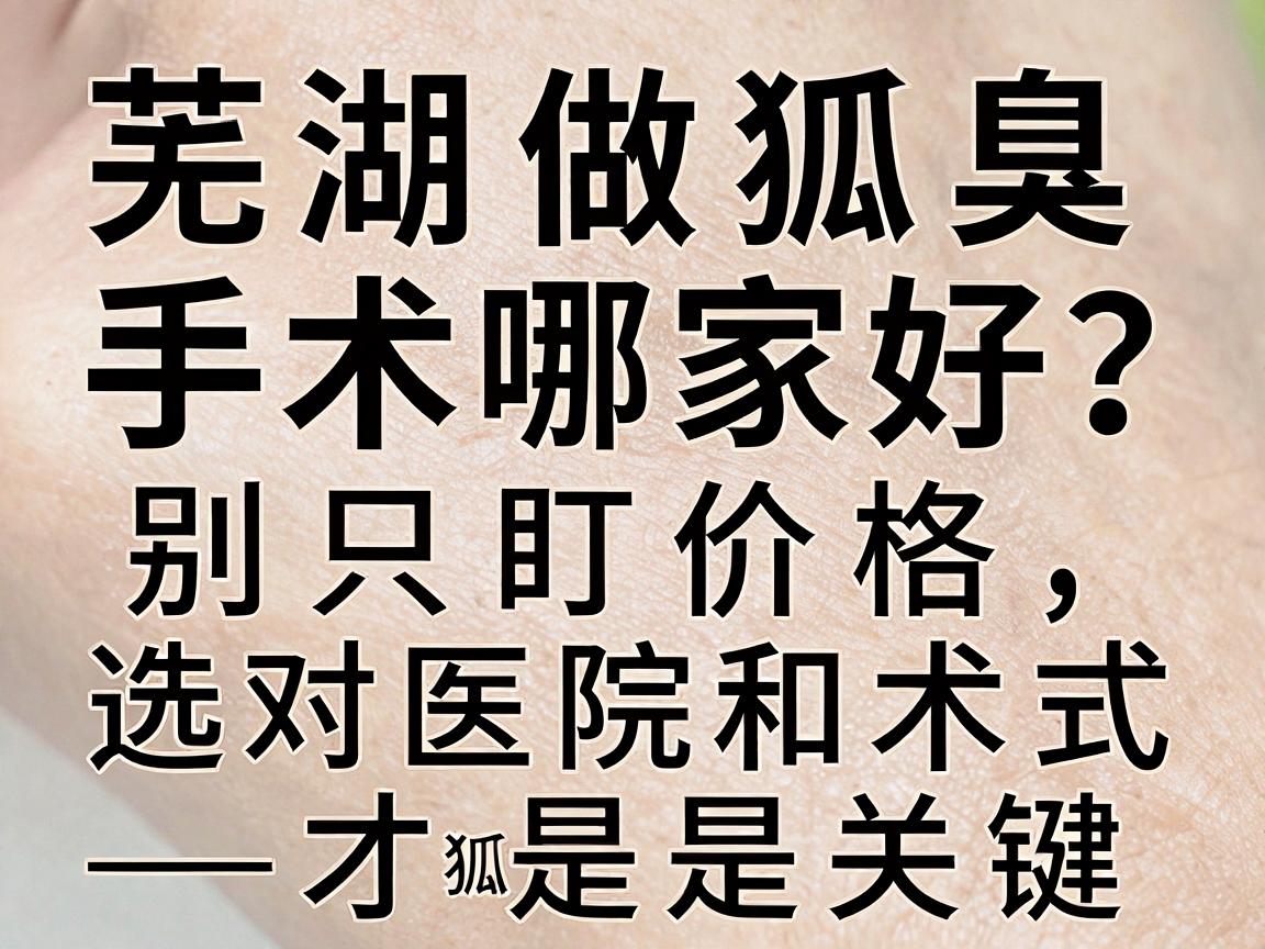 芜湖做狐臭手术哪家好？别只盯价格，选对医院和术式才是关键—芜湖狐臭手术医院选择深度拆解