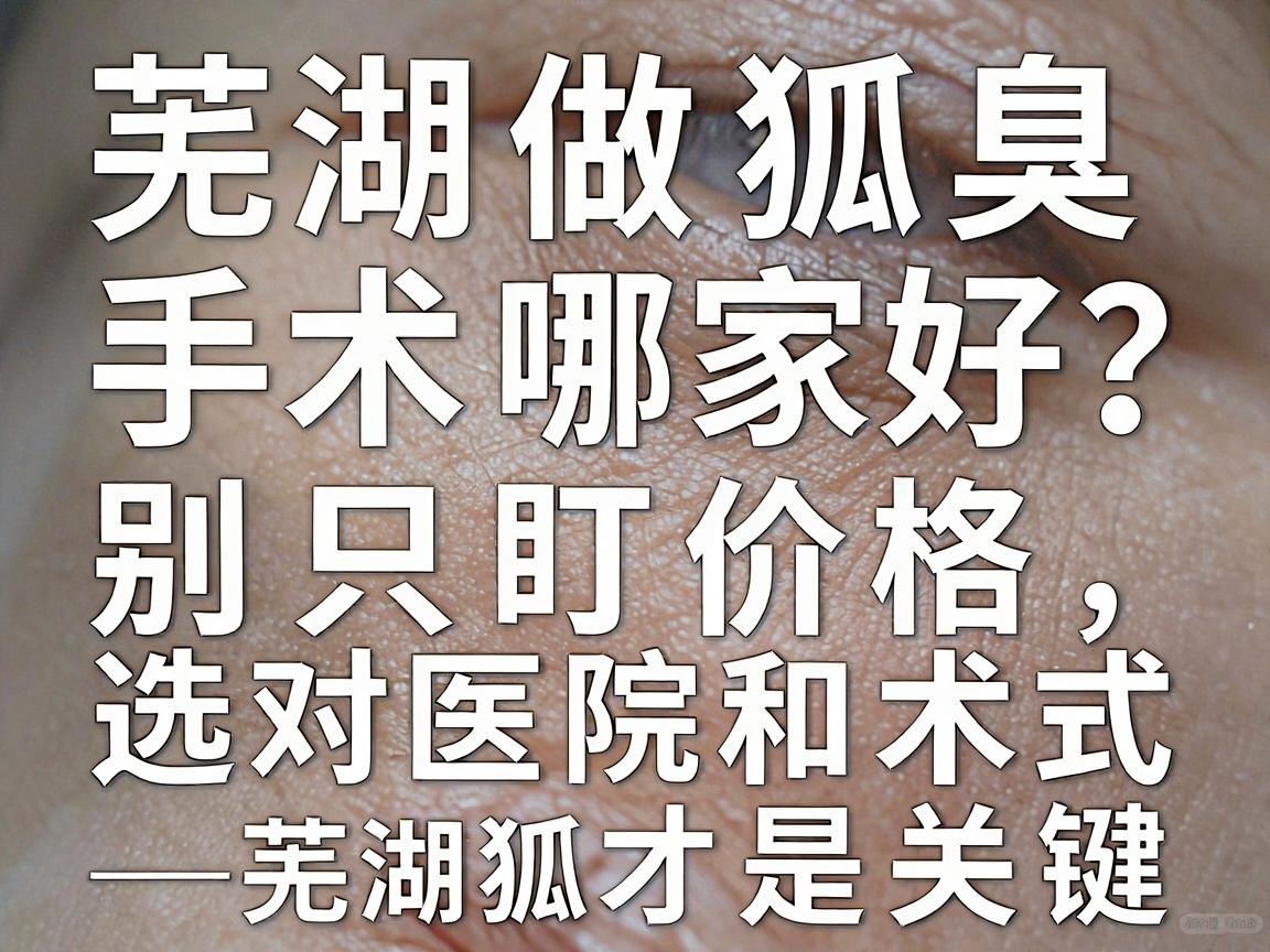 芜湖做狐臭手术哪家好？别只盯价格，选对医院和术式才是关键—芜湖狐臭手术医院选择深度拆解