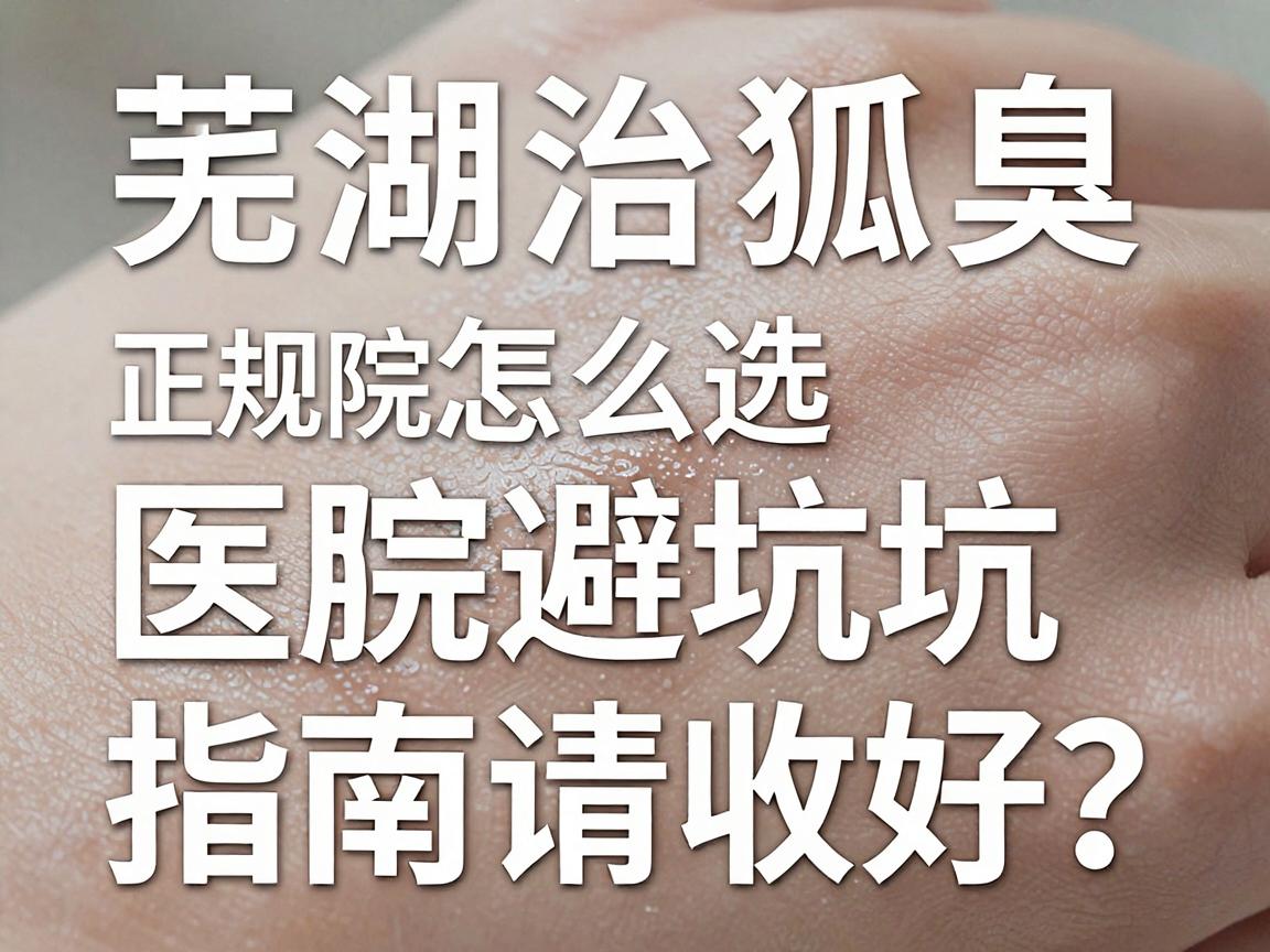 芜湖治狐臭正规医院怎么选？这份芜湖腋臭医院避坑指南请收好