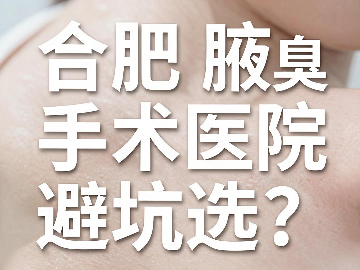 合肥腋臭手术医院怎么选？合肥专业微创腋臭医院避坑指南