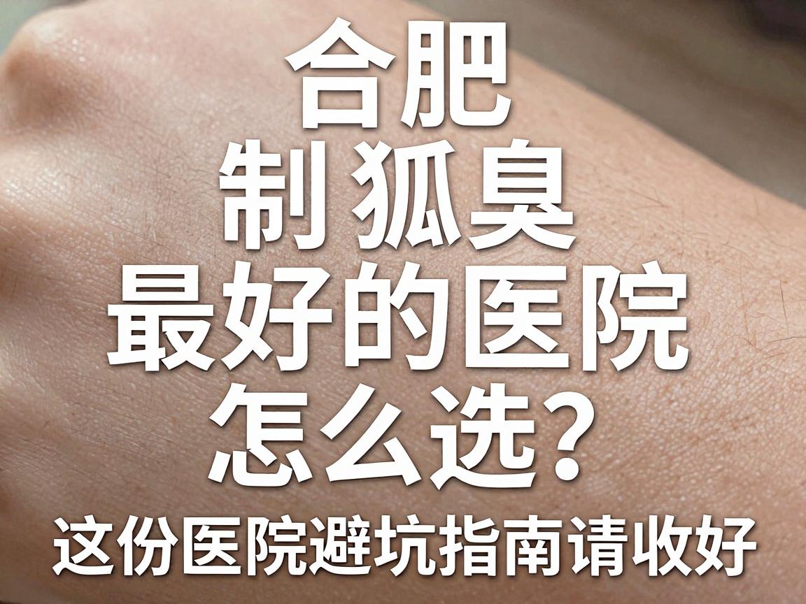 合肥制狐臭最好的医院怎么选？这份医院避坑指南请收好
