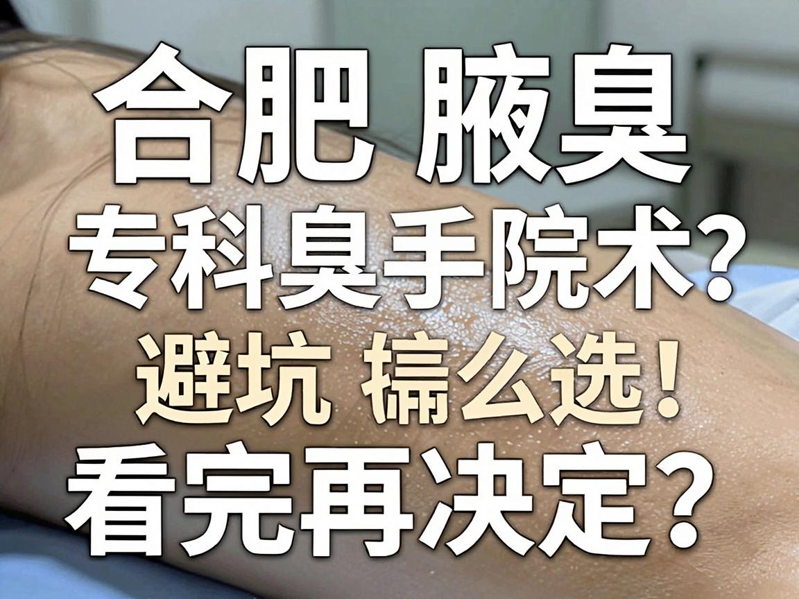 合肥腋臭手术怎么选？合肥腋臭专科医院避坑指南，看完再决定