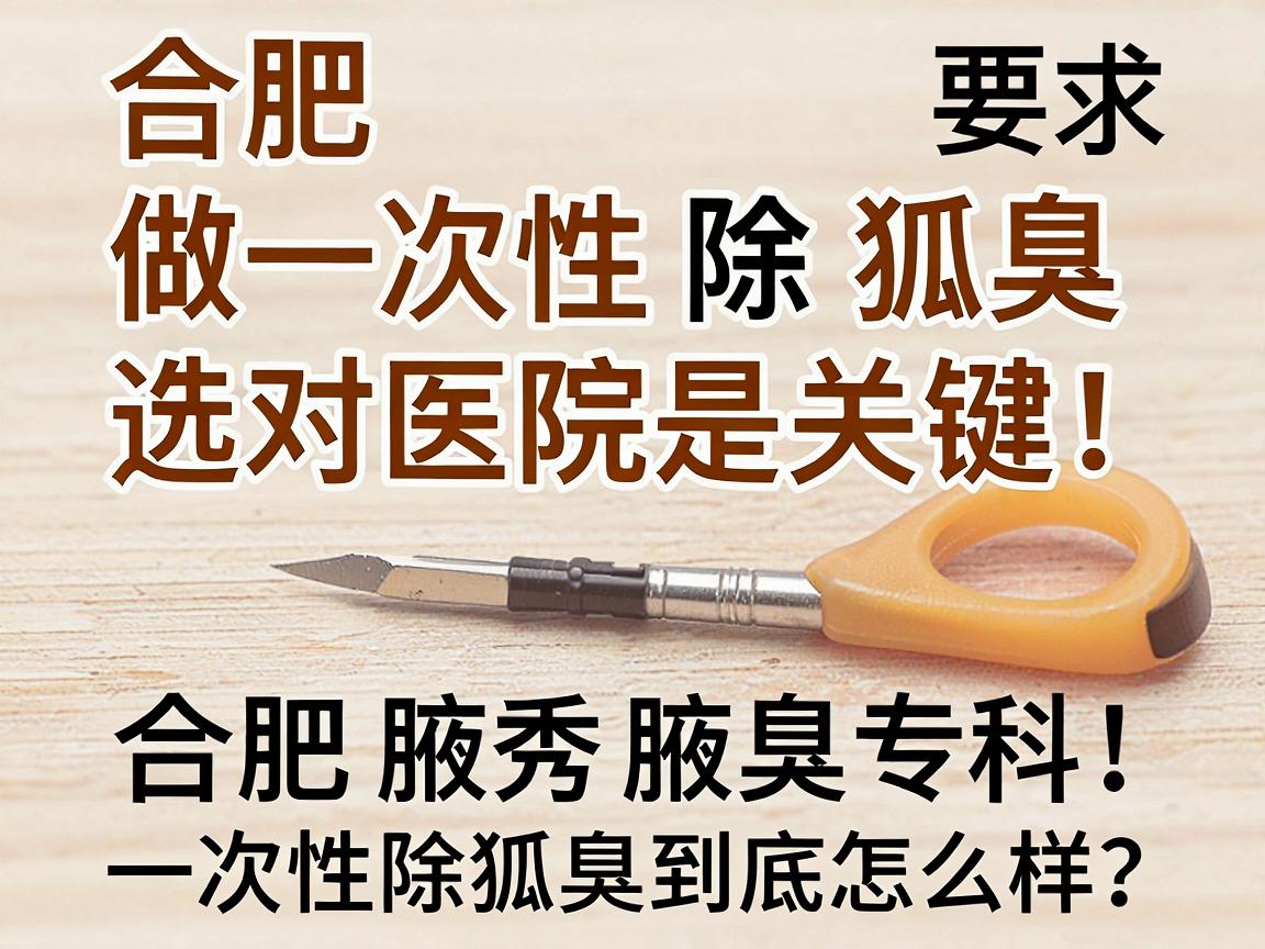 合肥做一次性除狐臭，选对医院是关键！合肥腋秀腋臭专科，一次性除狐臭到底怎么样？