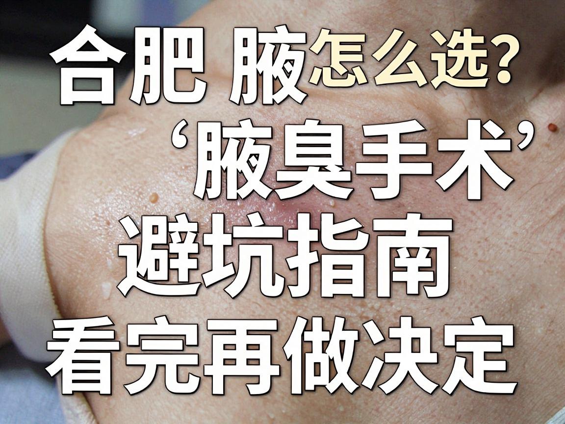 合肥腋臭手术怎么选？合肥腋臭手术避坑指南，看完再做决定