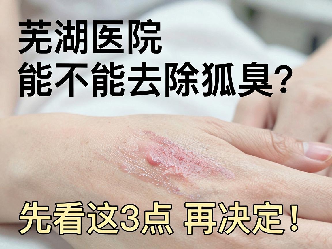 芜湖医院能不能去除狐臭？想根除狐臭，先看这3点再决定！