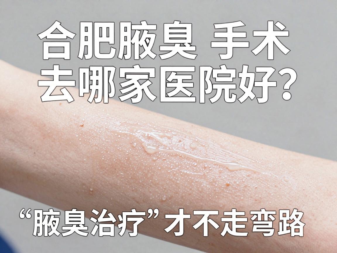 合肥腋臭手术去哪家医院好？选对医院，腋臭治疗才不走弯路