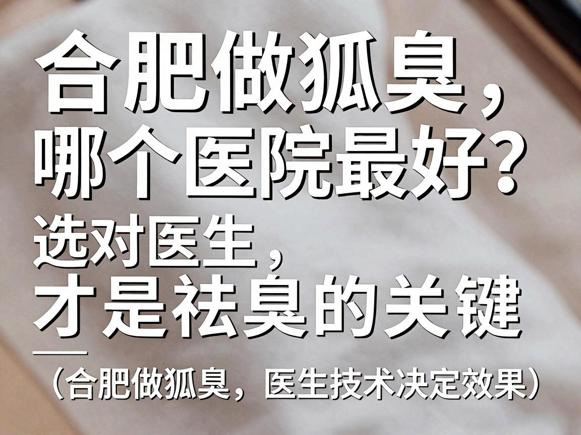 合肥做狐臭哪个医院最好？选对医生，才是祛臭的关键一步（合肥做狐臭，医生技术决定效果）