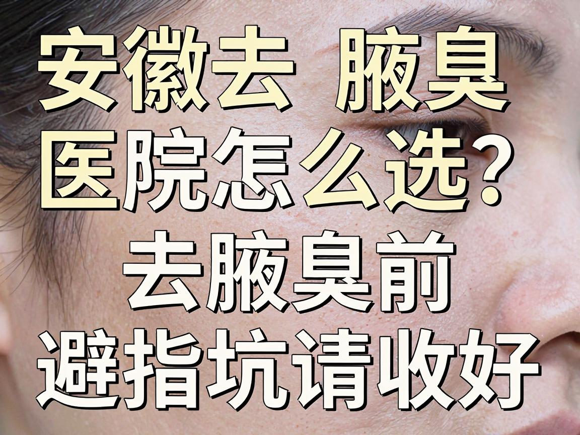 安徽去腋臭医院怎么选？去腋臭前，这份避坑指南请收好